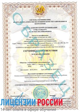Образец сертификата соответствия Александровск Сертификат OHSAS 18001
